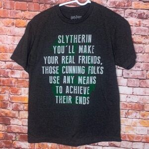 Harry Potter Dark Gray Slytherin Short Sleeved Tee
